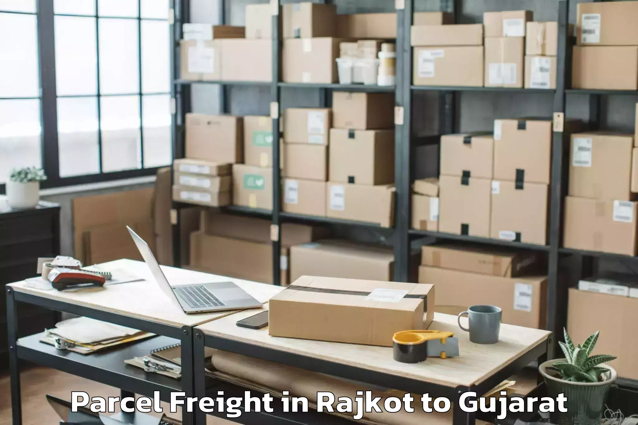 Discover Rajkot to Dhari Parcel Freight